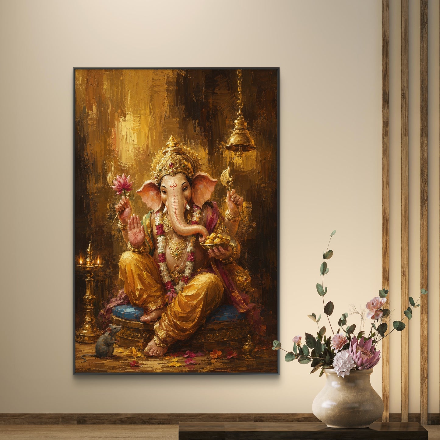 Lord Ganesha Premium Canvas Painting - Buy Online | Decor By Neon