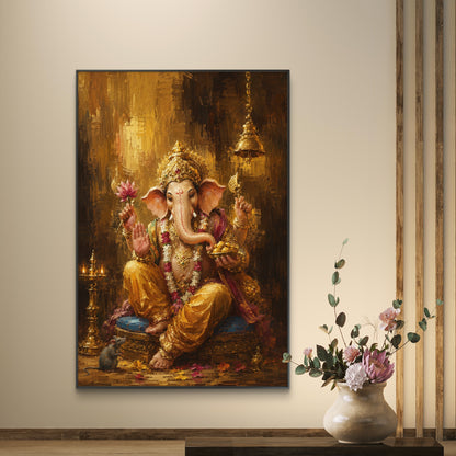 Lord Ganesha Premium Canvas Painting