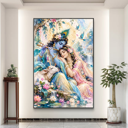 Radha Krishna Premium Canvas Painting