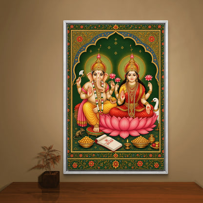 Ganesh Lakshmi Ji Premium Canvas Painting