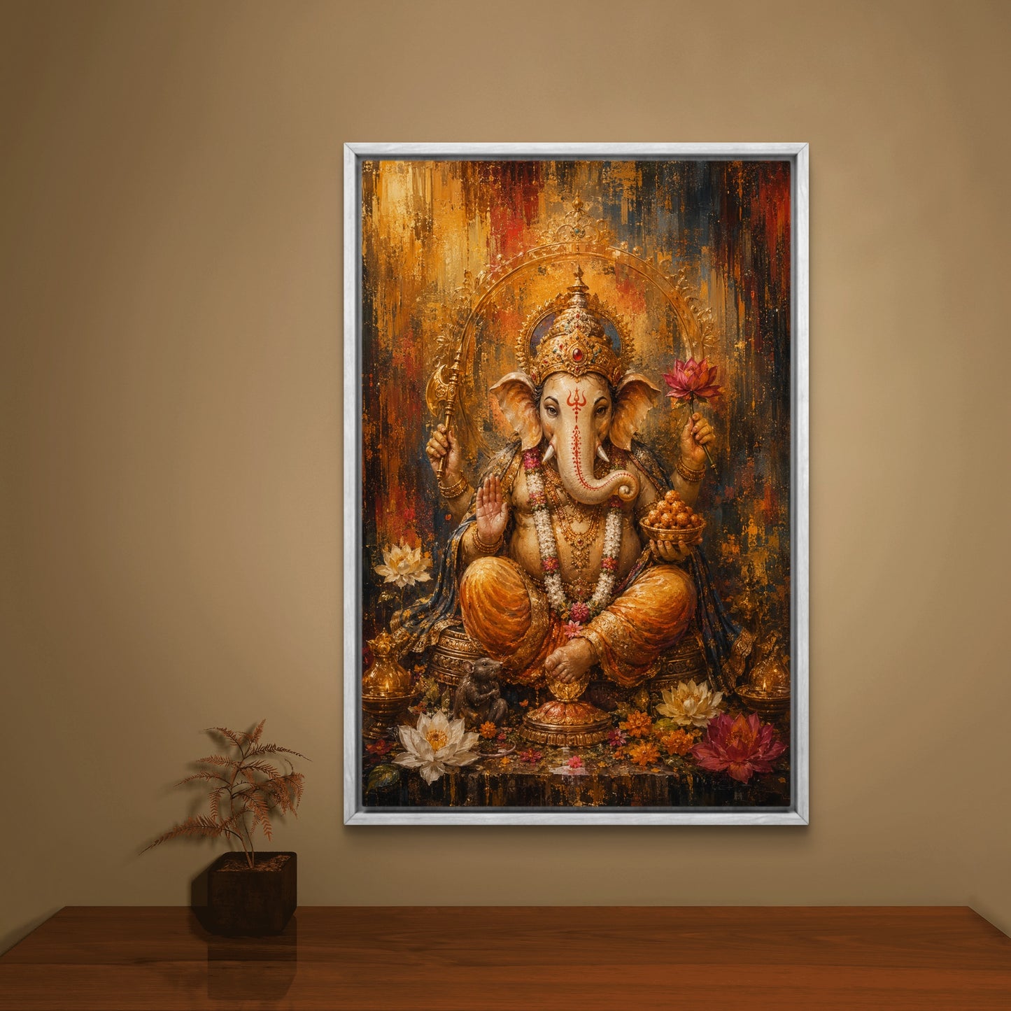 Lord Ganesha Premium Canvas Painting - Buy Online | Decor By Neon