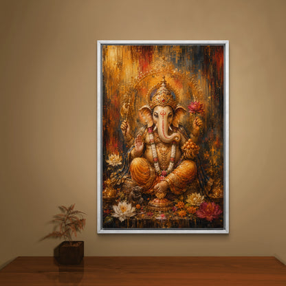 Lord Ganesha Premium Canvas Painting