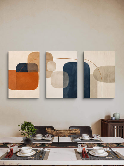 Set of 3 Abstract Art Premium Canvas Painting