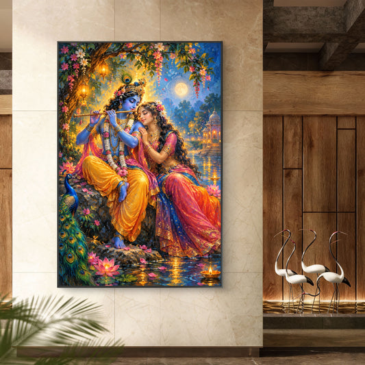 Radha Krishna Premium Canvas Painting - Canvas Wall Art | Decor By Neon
