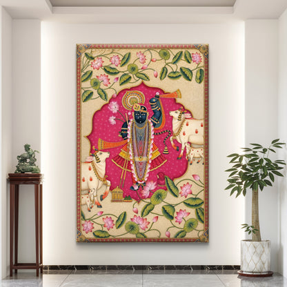 Traditional Pichwai Shrinathji Premium Canvas Painting