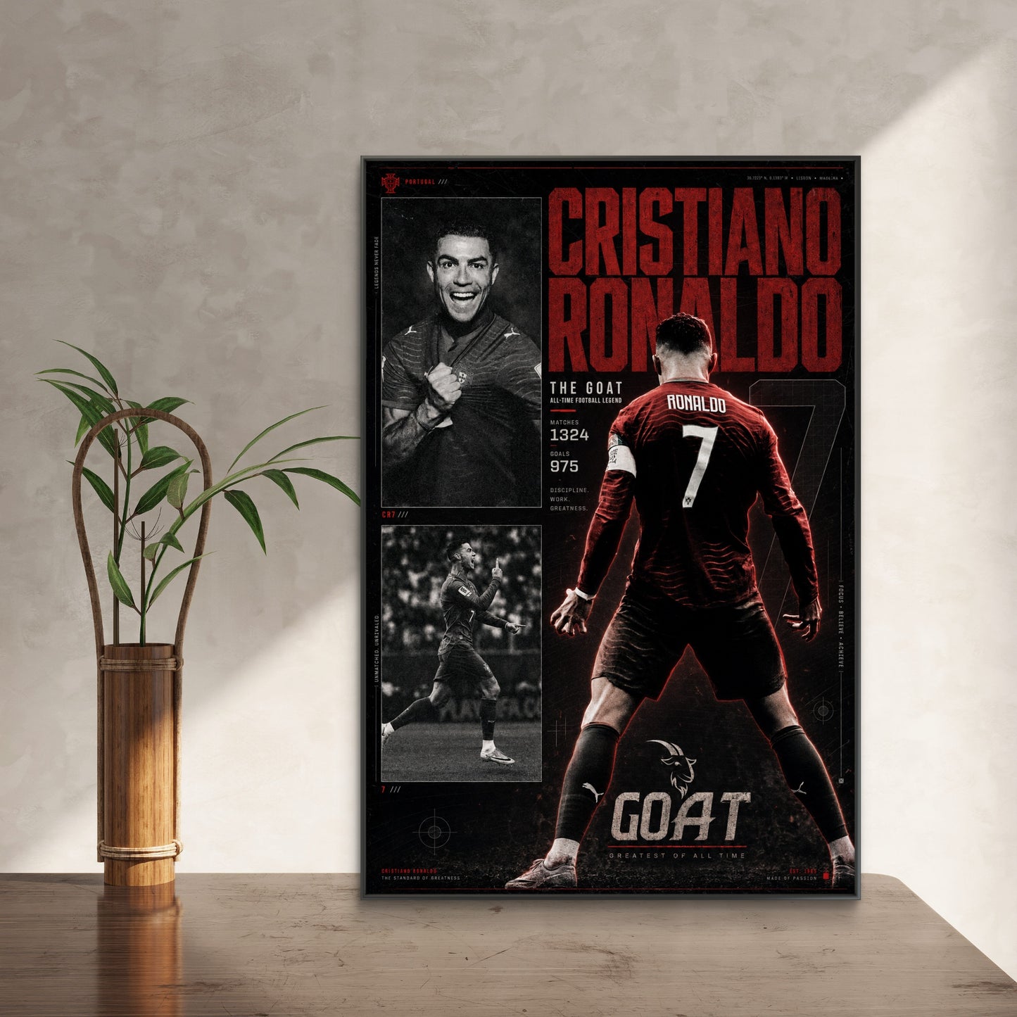 Cristiano Ronaldo Premium Canvas Painting - Buy Online | Decor By Neon