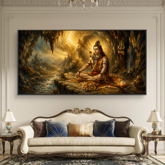 Lord Shiva Premium Canvas Painting - Canvas Wall Art | Decor By Neon