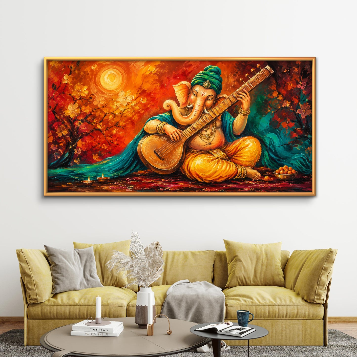 Lord Ganesha Premium Canvas Painting - Buy Online | Decor By Neon