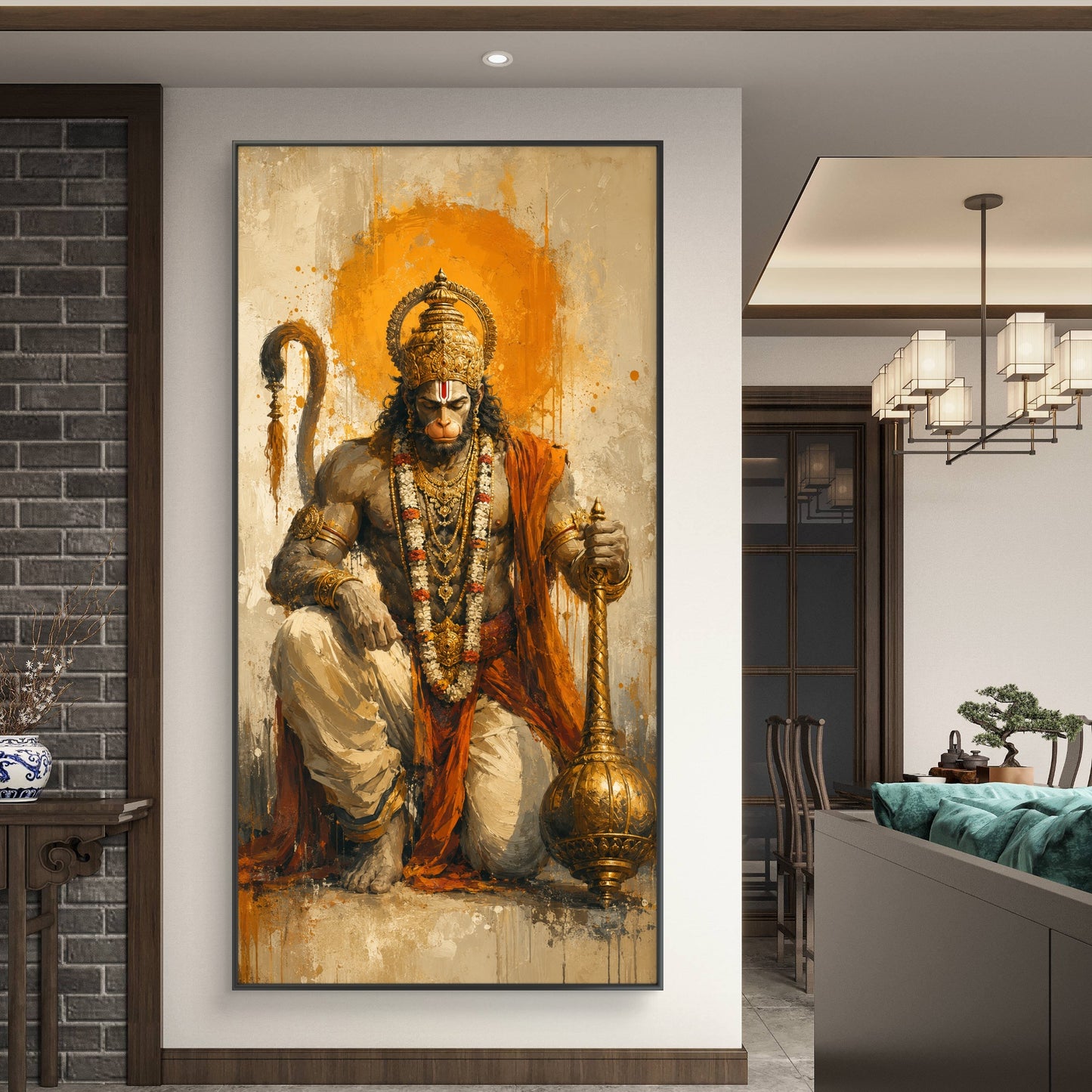 Lord Hanuman Premium Canvas Painting - Buy Online | Decor By Neon