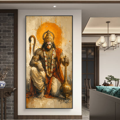 Lord Hanuman Premium Canvas Painting