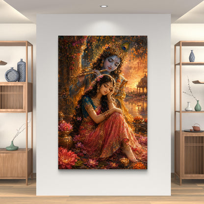Radha Krishna Premium Canvas Painting
