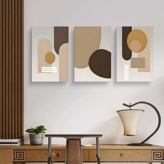 Set of 3 Abstract Art Premium Canvas Painting - Premium Wall Art | Decor By Neon