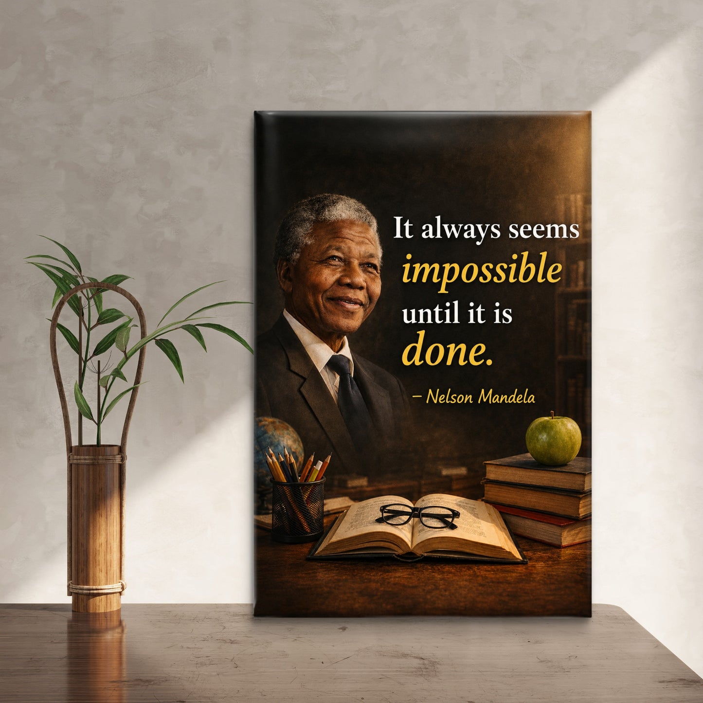 Nelson Mandela Premium Canvas Painting - Buy Online | Decor By Neon