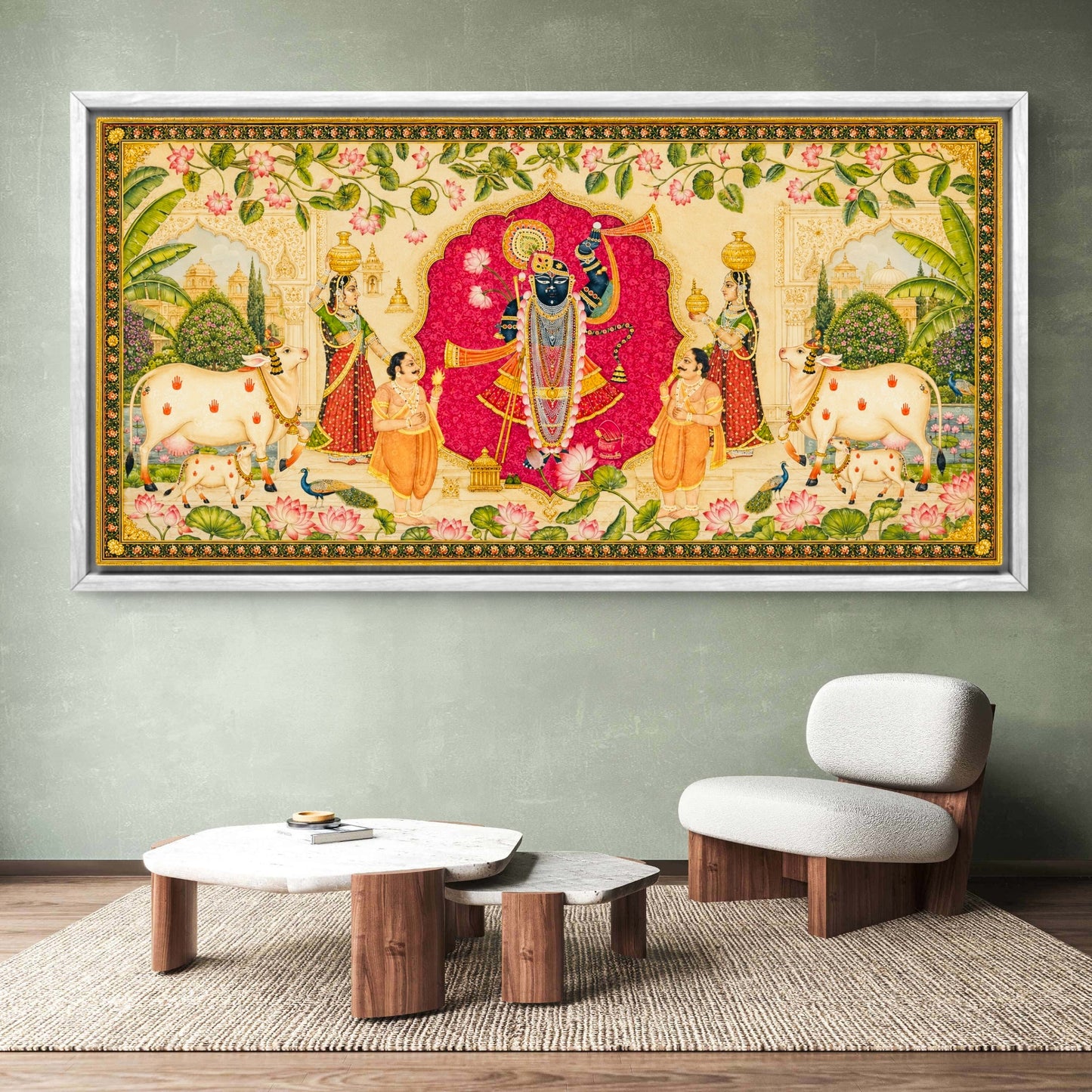 Traditional Pichwai Shrinathji Premium Canvas Painting - Buy Online | Decor By Neon