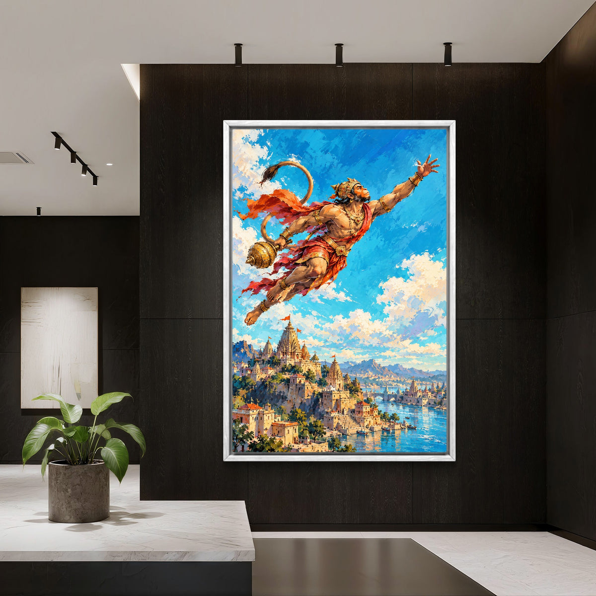 Lord Hanuman Premium Canvas Painting - Buy Online | Decor By Neon