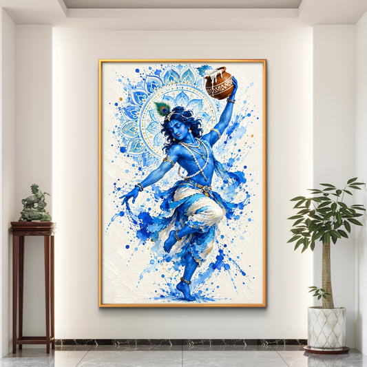Lord Krishna Premium Canvas Painting - Premium Wall Art | Decor By Neon