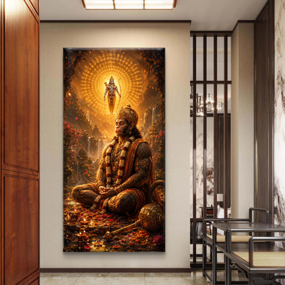 Lord Hanuman Premium Canvas Painting