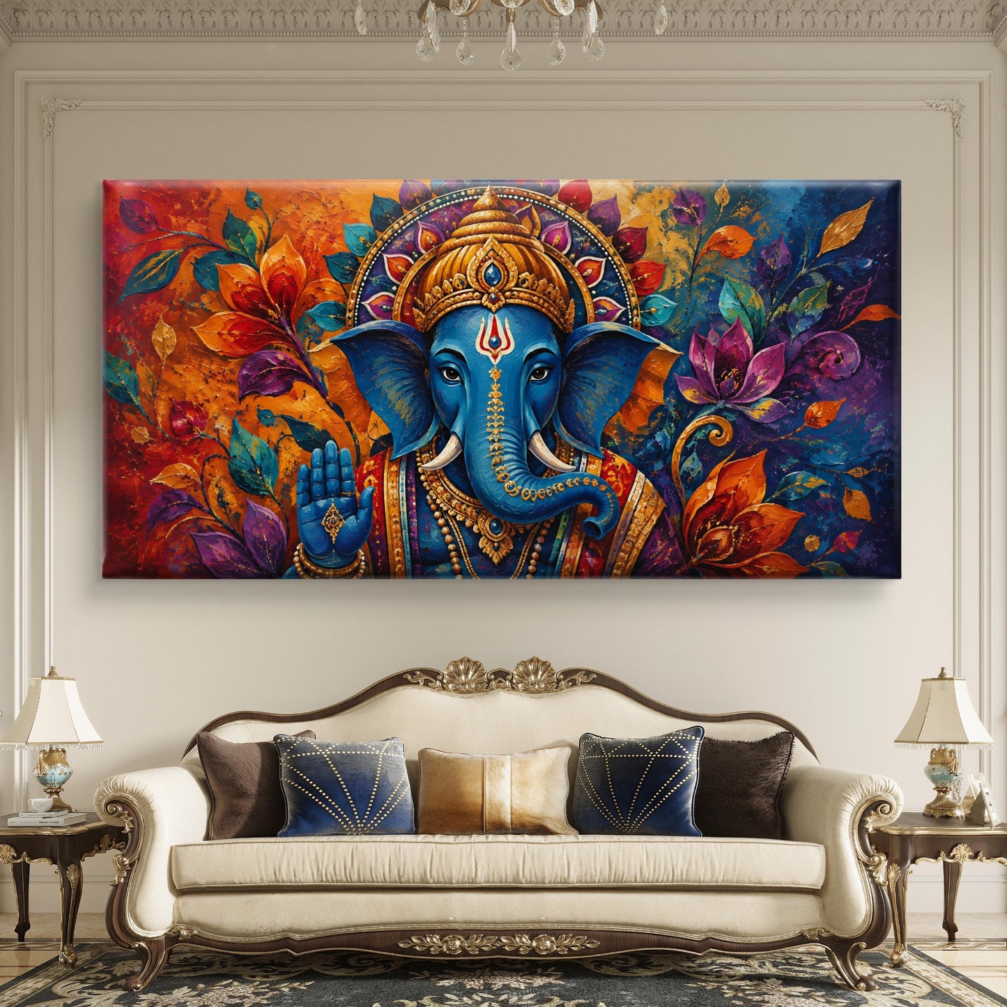 Lord Ganesha Premium Canvas Painting - Buy Online | Decor By Neon
