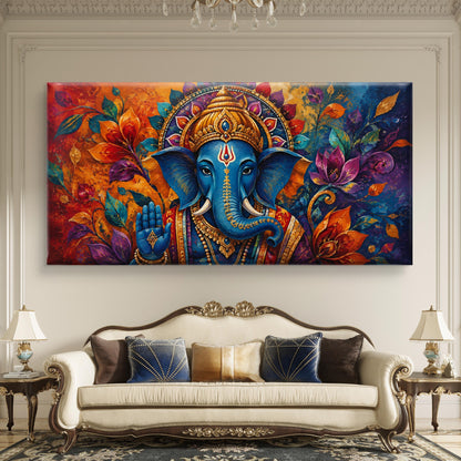 Lord Ganesha Premium Canvas Painting