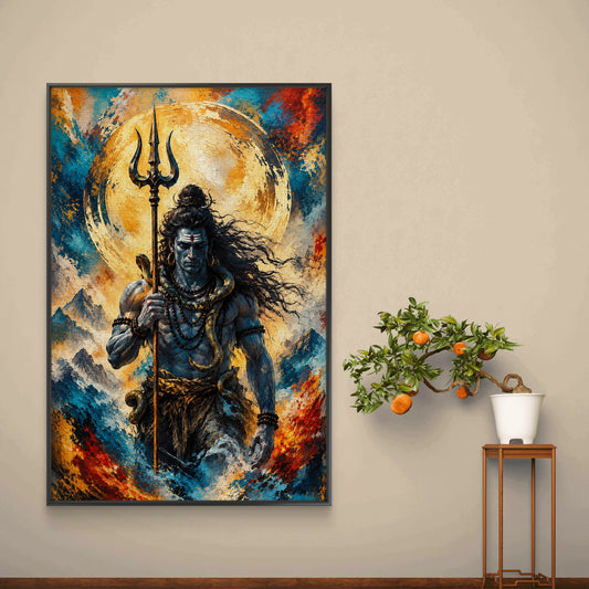 Lord Shiva Premium Canvas Painting - Canvas Wall Art | Decor By Neon