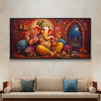 Lord Ganesha Premium Canvas Painting