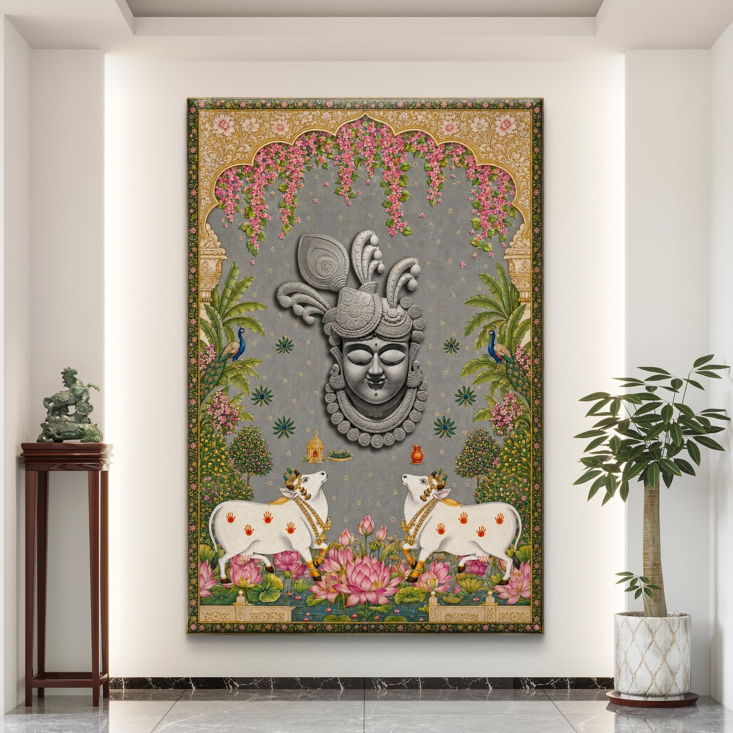 Traditional Pichwai Shrinathji Premium Canvas Painting - Buy Online | Decor By Neon