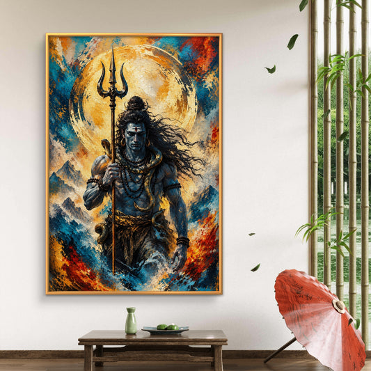Lord Shiva Premium Canvas Painting - Premium Wall Art | Decor By Neon