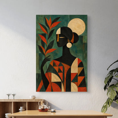 Modern Interiors Portrait Premium Canvas Painting