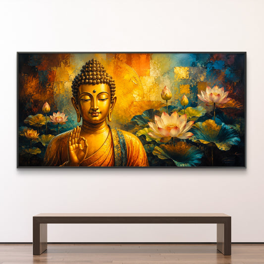 Lord Buddha Premium Canvas Painting - Canvas Wall Art | Decor By Neon