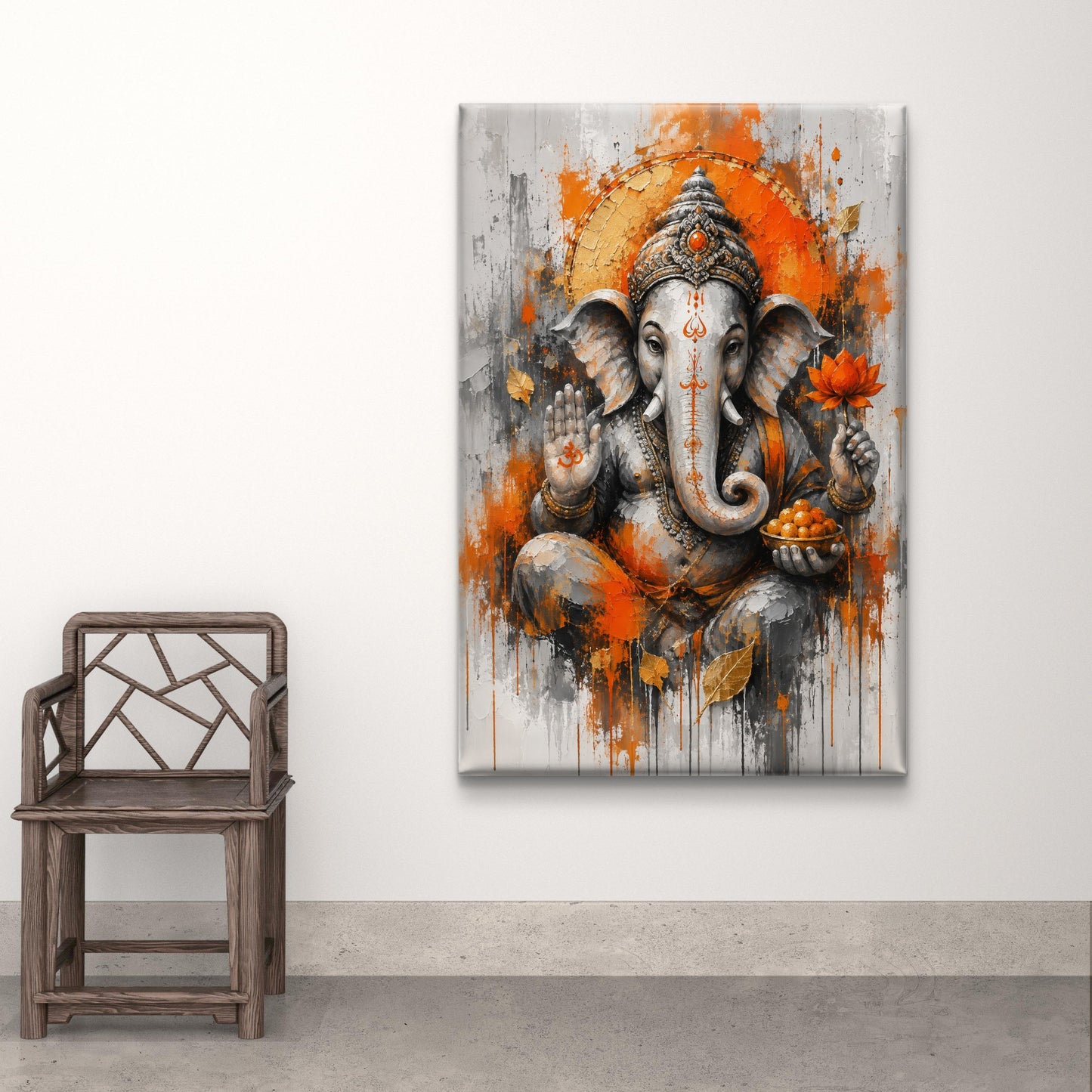 Lord Ganesha Premium Canvas Painting - Buy Online | Decor By Neon