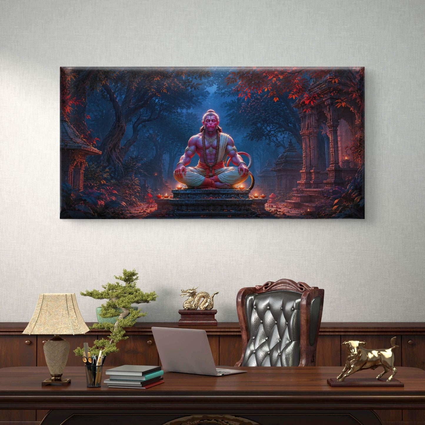 Lord Hanuman Premium Canvas Painting - Buy Online | Decor By Neon