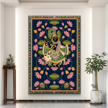 Traditional Pichwai Shrinathji Premium Canvas Painting