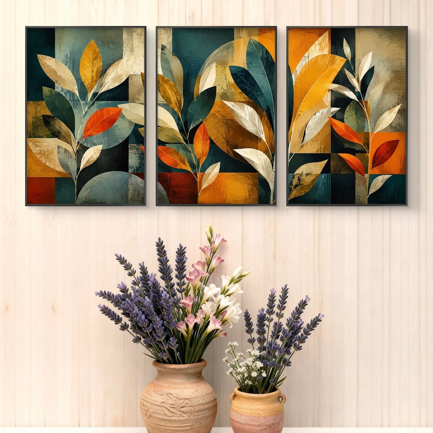 Set of 3 Abstract Art Premium Canvas Painting - Buy Online | Decor By Neon