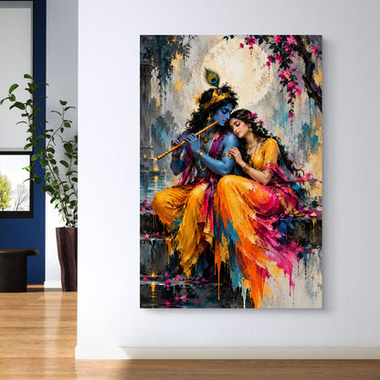 Radha Krishna Premium Canvas Painting