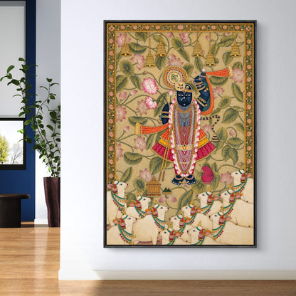 Traditional Pichwai Shrinathji Premium Canvas Painting