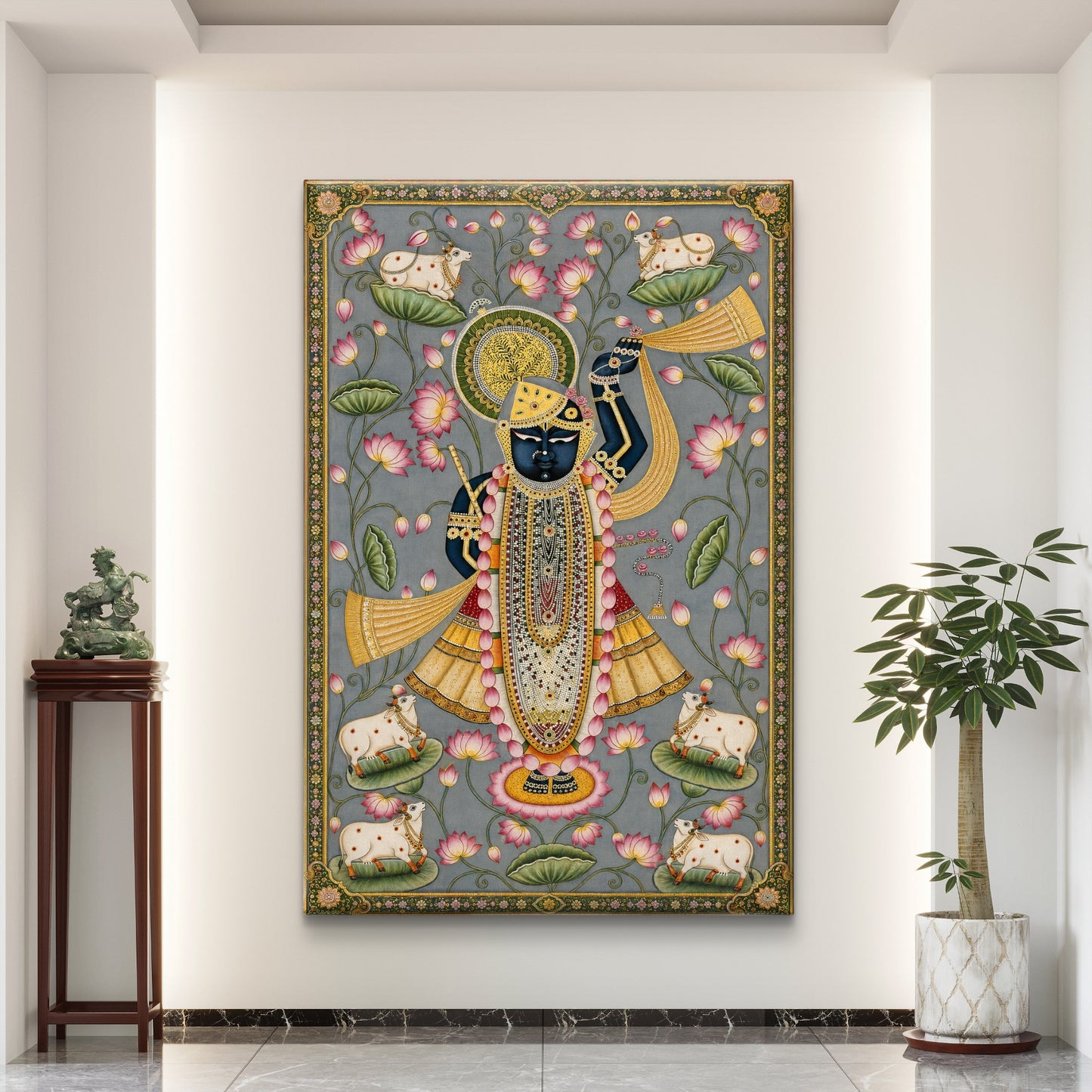 Traditional Pichwai Shrinathji Premium Canvas Painting - Buy Online | Decor By Neon