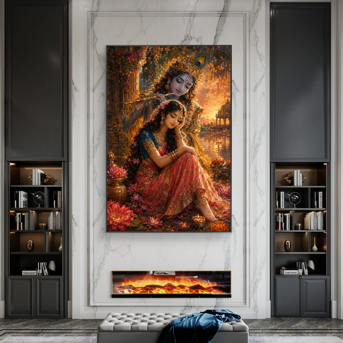 Radha Krishna Premium Canvas Painting - Buy Online | Decor By Neon