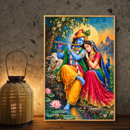 Radha Krishna Premium Canvas Painting
