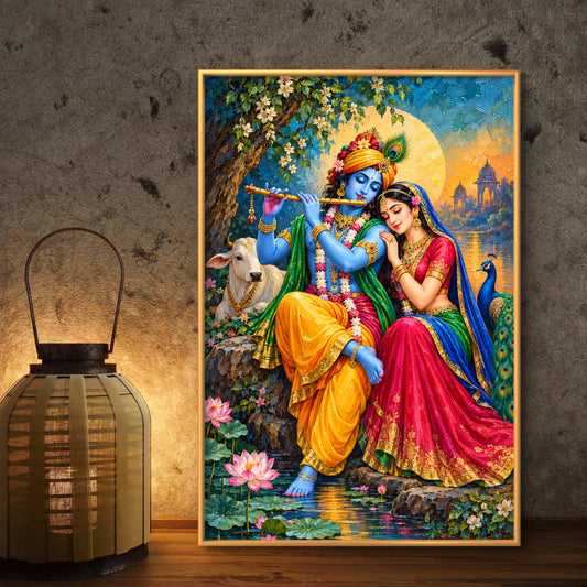 Radha Krishna Premium Canvas Painting - Premium Wall Art | Decor By Neon