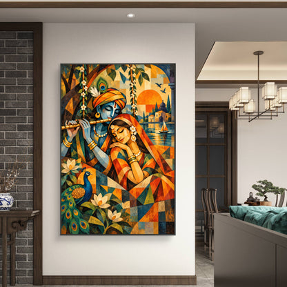Radha Krishna Premium Canvas Painting