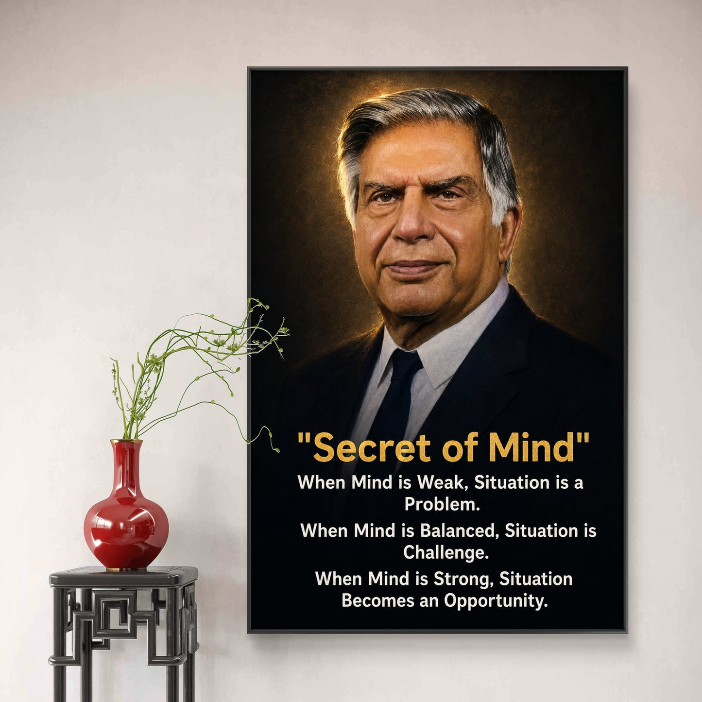 Ratan Tata Premium Canvas Painting - Buy Online | Decor By Neon