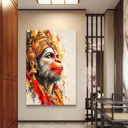 Lord Hanuman Premium Canvas Painting