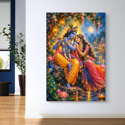Radha Krishna Premium Canvas Painting