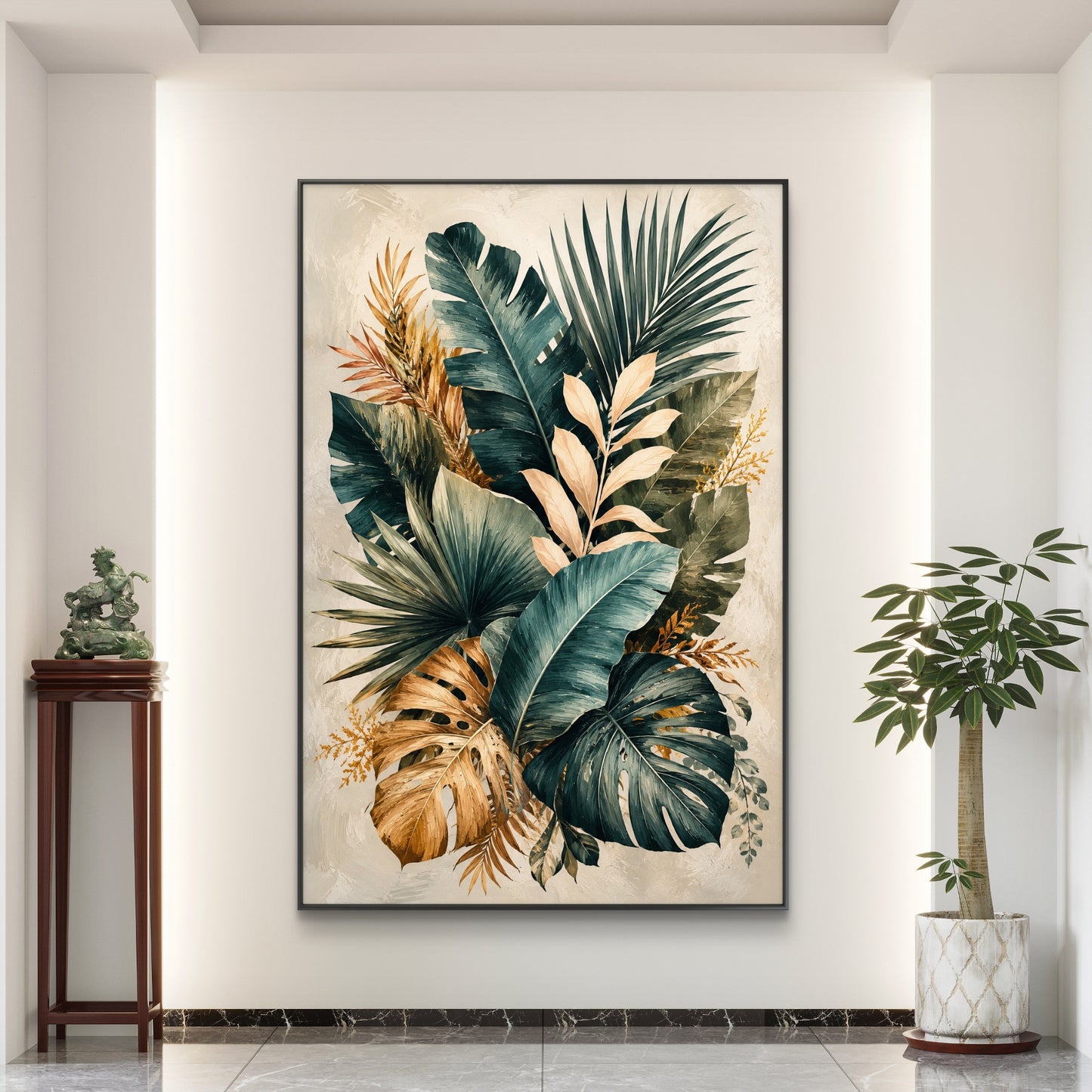 Botanical Luxury Premium Canvas Painting - Buy Online | Decor By Neon