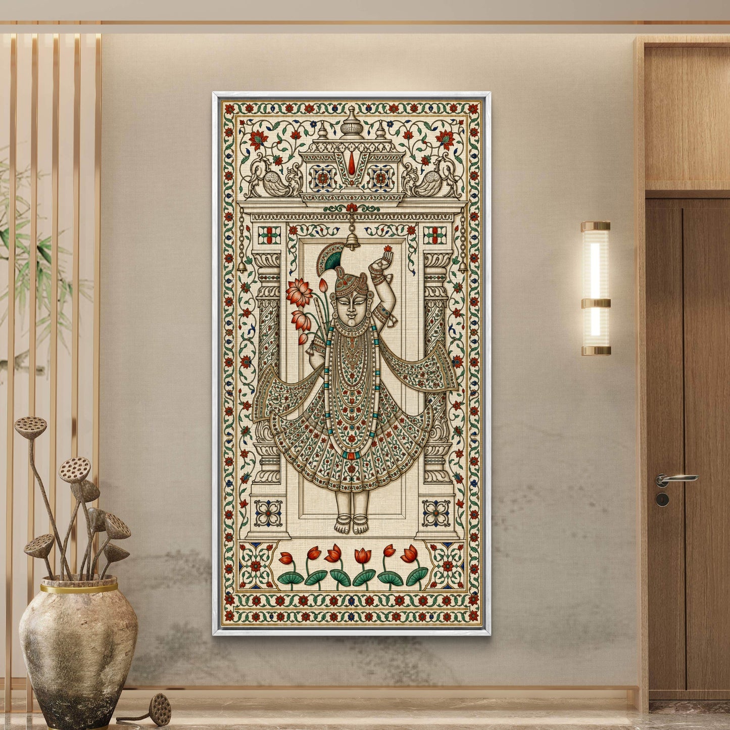 Traditional Pichwai Shrinathji Premium Canvas Painting - Buy Online | Decor By Neon