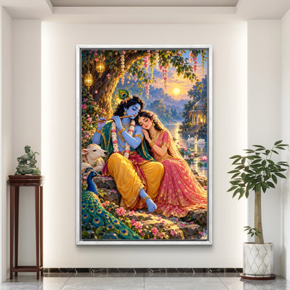 Radha Krishna Premium Canvas Painting