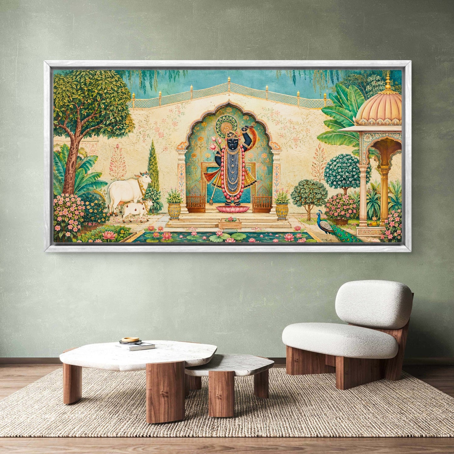 Traditional Pichwai Shrinathji Premium Canvas Painting - Buy Online | Decor By Neon