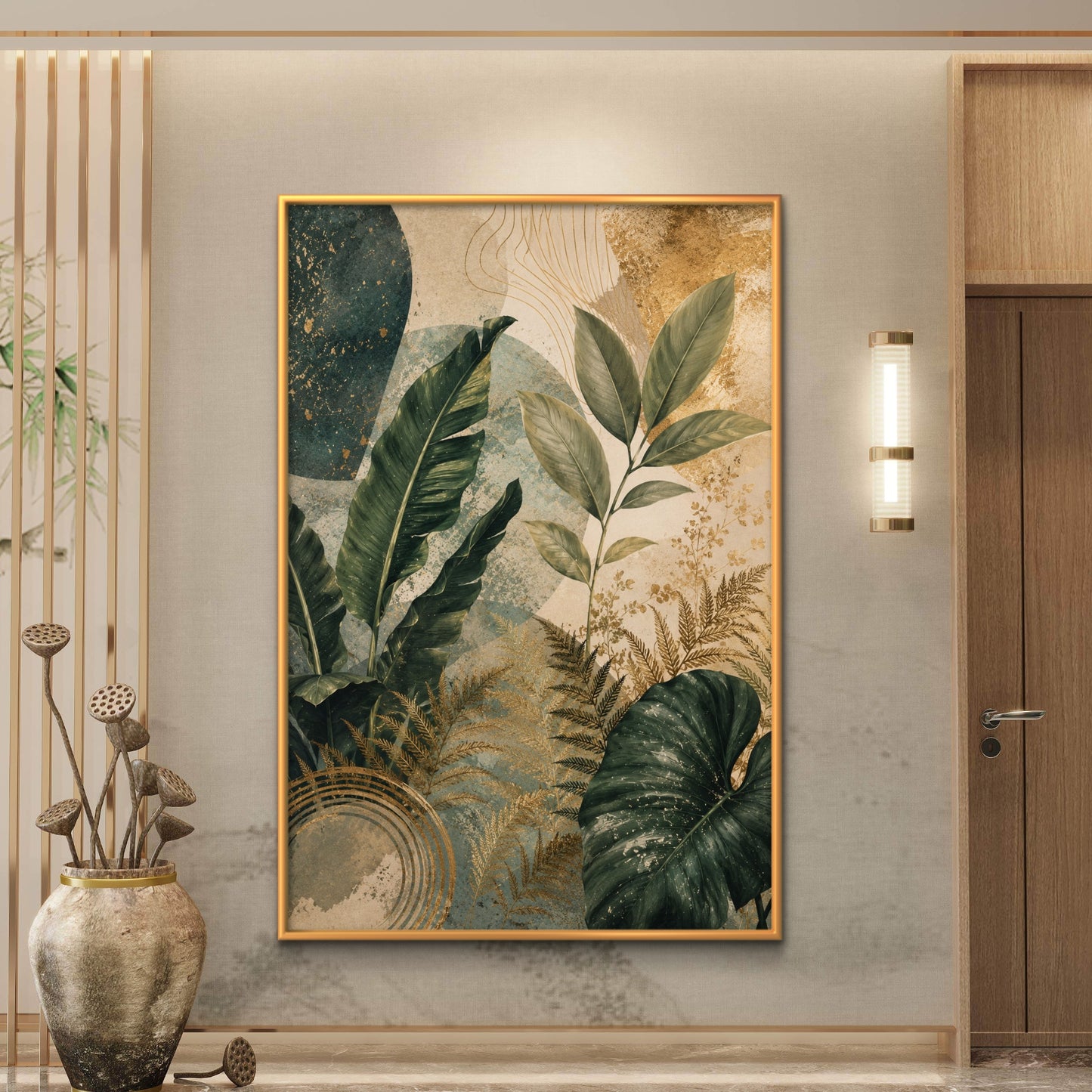 Botanical Luxury Premium Canvas Painting - Buy Online | Decor By Neon