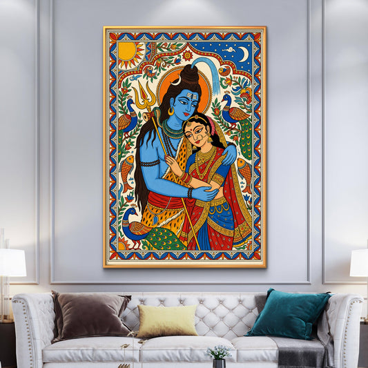Lord Shiva Premium Canvas Painting - Premium Wall Art | Decor By Neon