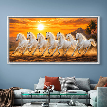Seven Horses Premium Canvas Painting